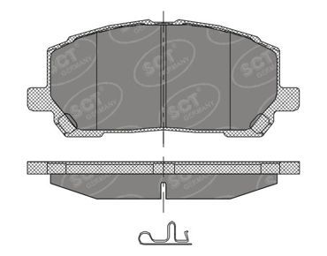 SCT GERMANY Комплект тормозных колодок, дисковый тормоз SP 399 PR